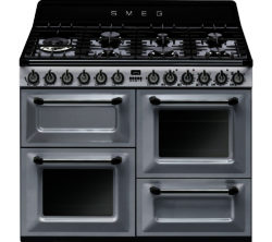 SMEG  Victoria TR4110S1 110 cm Dual Fuel Range Cooker - Silver & Stainless Steel